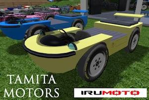 IruMoto powered vehicles at Tamita Motors on InWorldz virtual world 2014